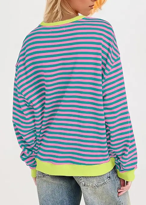 Gestreepte Vintage Oversized Trui