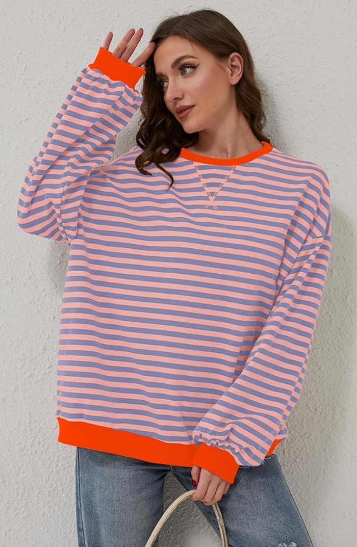 Gestreepte Vintage Oversized Trui
