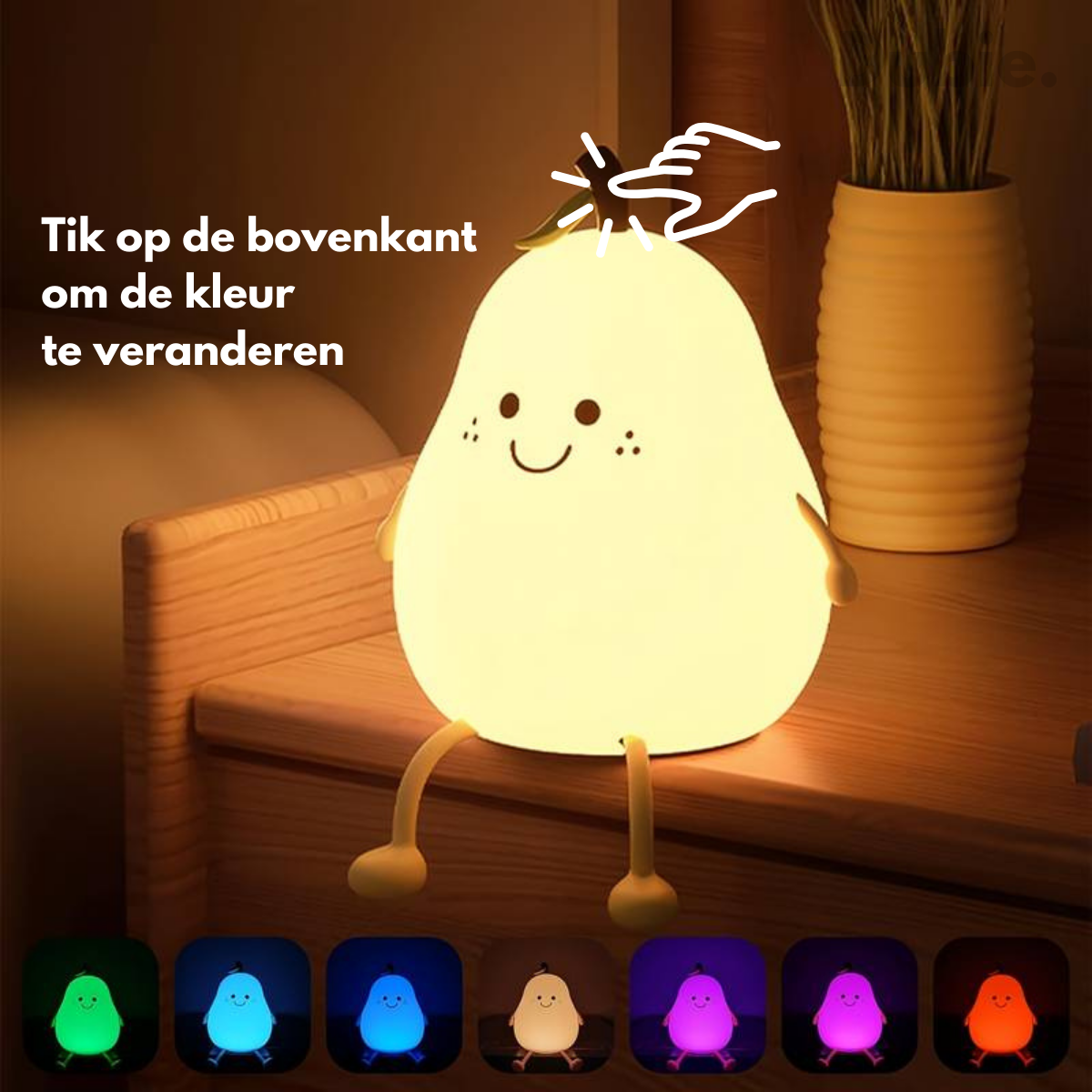 Peer Nachtlampje | Verdrijf de angst voor het donker | Kleurrijk LED nachtlampje met 3 standen