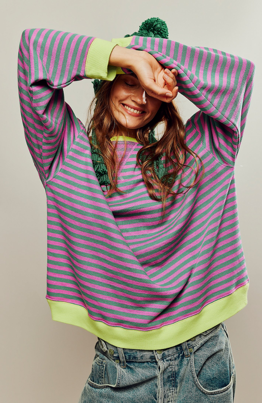Gestreepte Vintage Oversized Trui