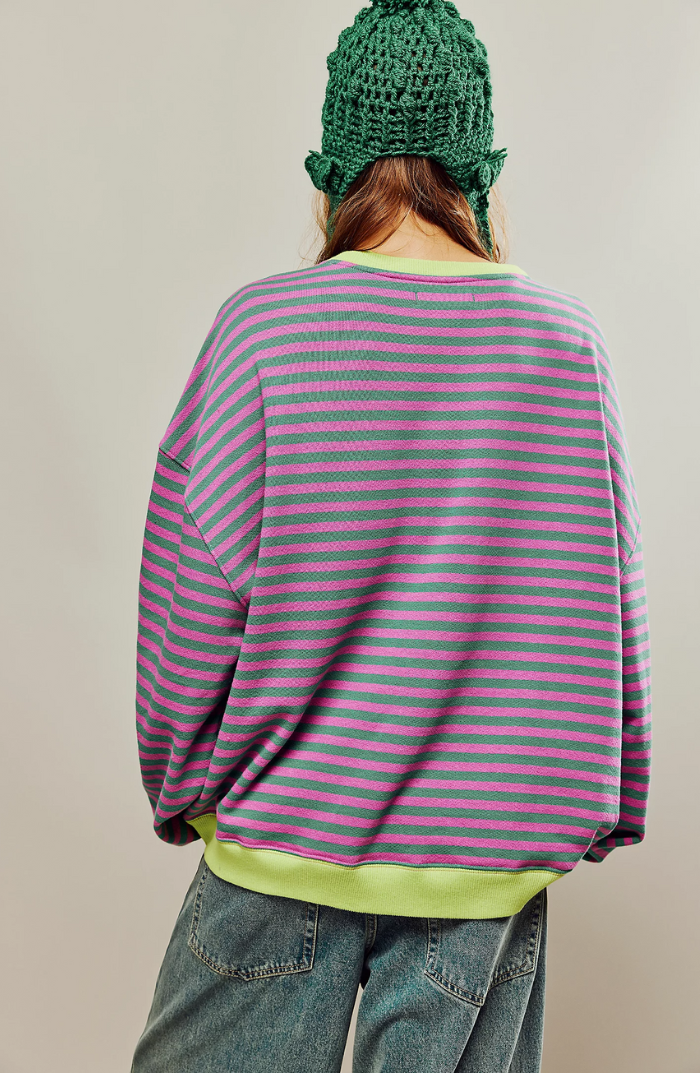 Gestreepte Vintage Oversized Trui