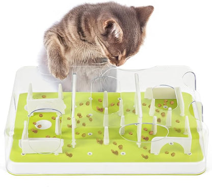 Interactieve Kattenpuzzel met Voerbak – Speelgoed & Slowfeeder