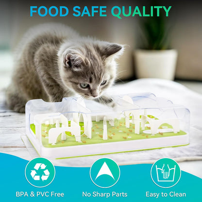 Interactieve Kattenpuzzel met Voerbak – Speelgoed & Slowfeeder