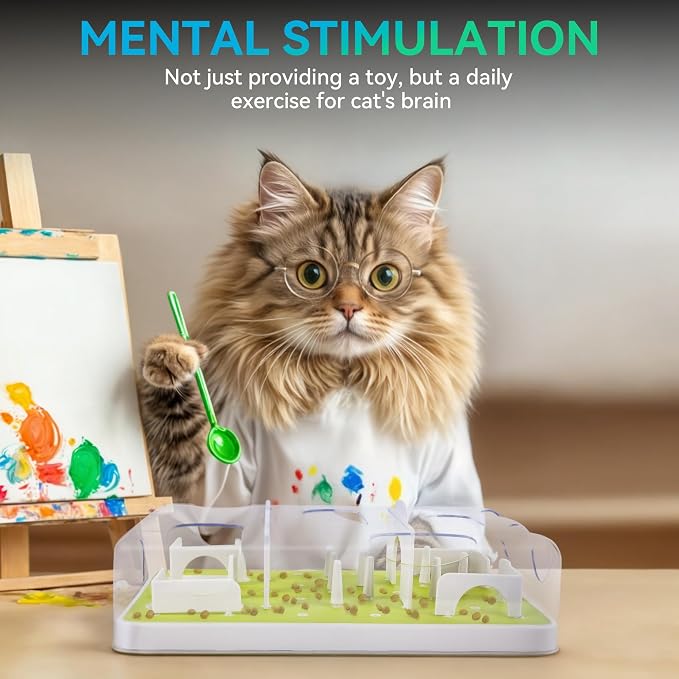 Interactieve Kattenpuzzel met Voerbak – Speelgoed & Slowfeeder