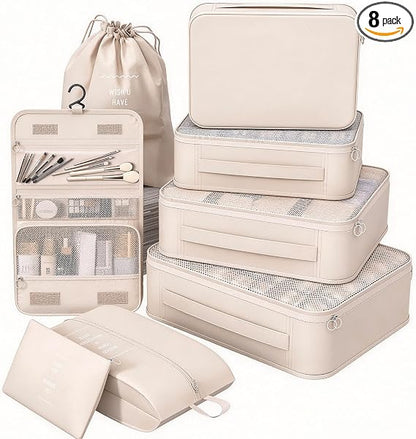 8-delige Kofferorganizer Set – Praktische Reisorganizers