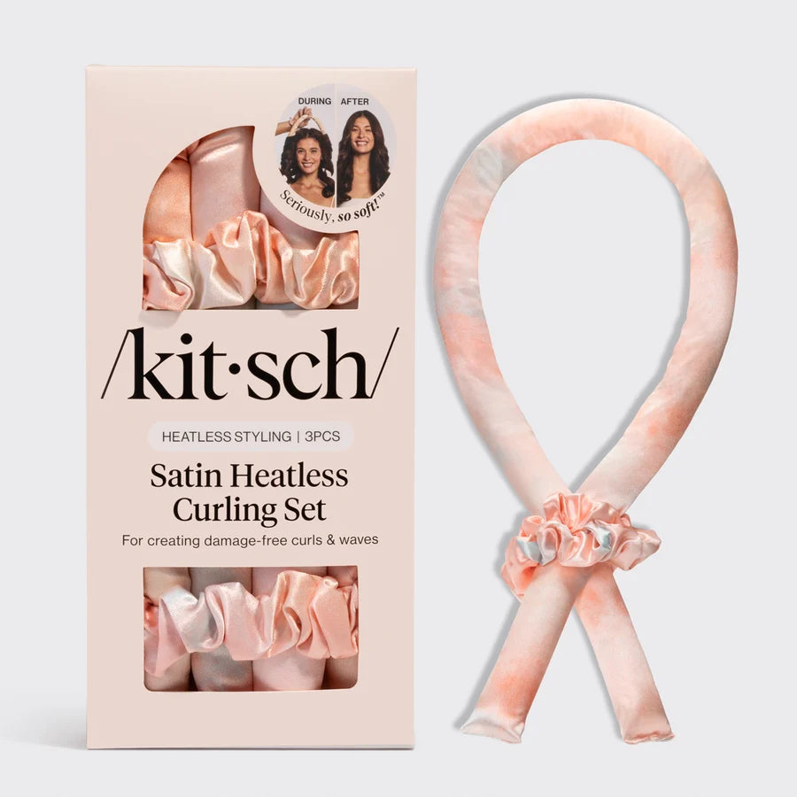 Satijnen Krulset Zonder Hitte – Sunset Tie Dye