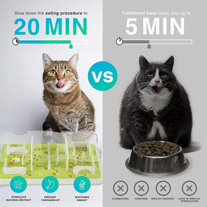 Interactieve Kattenpuzzel met Voerbak – Speelgoed & Slowfeeder