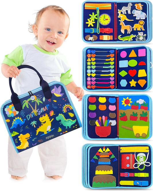 Montessori Blauw Druk Bord Speelgoed Tas