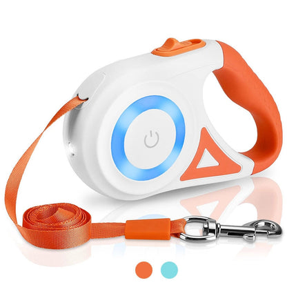 Uitrolbare hondenriem met LED-verlichting