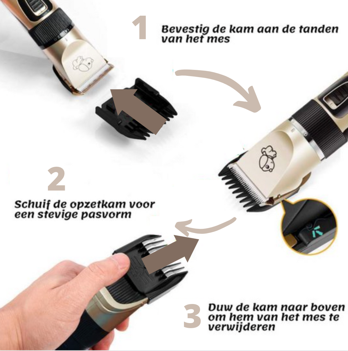 Complete Professionele Trimmerset voor Honden en Katten - Draadloze Huisdier Tondeuse met USB-oplaadfunctie