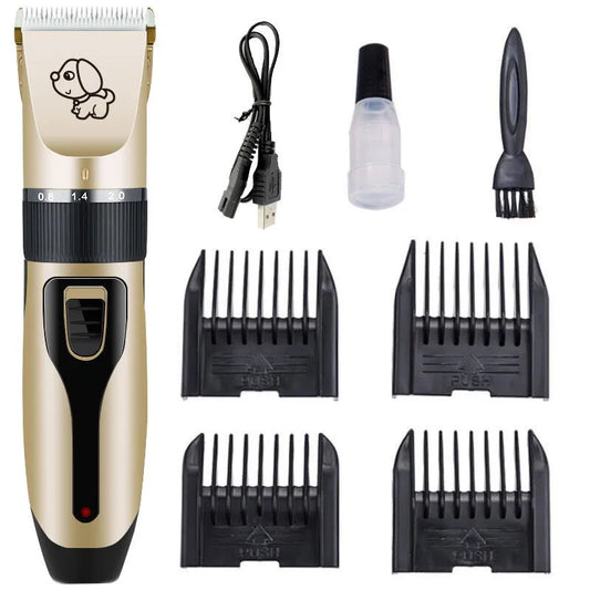 Complete Professionele Trimmerset voor Honden en Katten - Draadloze Huisdier Tondeuse met USB-oplaadfunctie