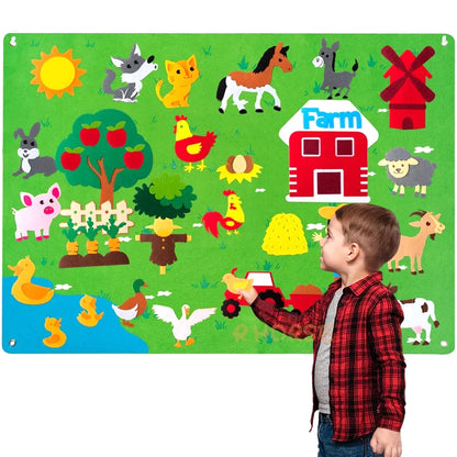 Vilten speelbord voor kinderen – 5 thema's