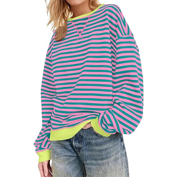 Gestreepte Vintage Oversized Trui
