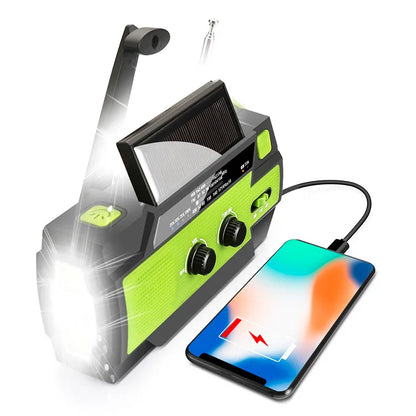 Noodradio met powerbank en zonnepaneel