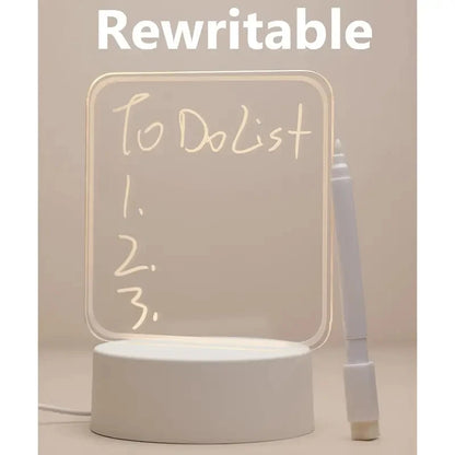 Uitwisbaar LED-schrijfbord van acryl