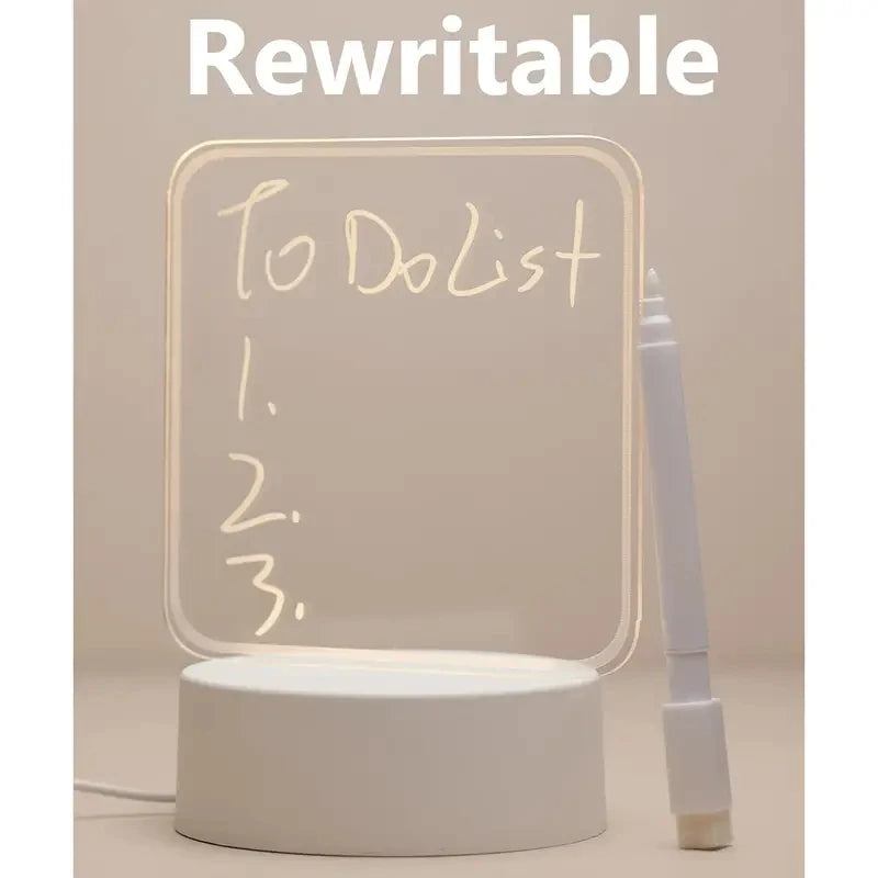 Uitwisbaar LED-schrijfbord van acryl
