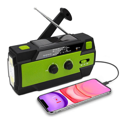 Noodradio met powerbank en zonnepaneel