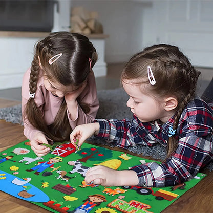 Vilten speelbord voor kinderen – 5 thema's